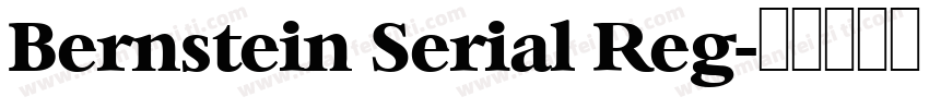 Bernstein Serial Reg字体转换